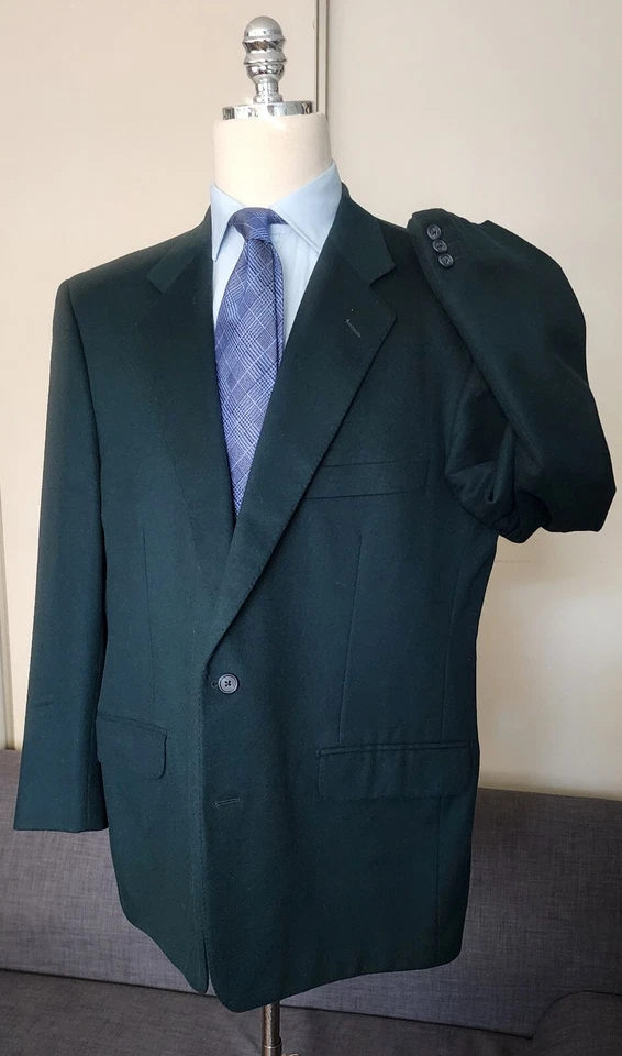 Corneliani Green Wool Cashmere Sportcoat Blazer US38R Italy. - Image 2 of 4