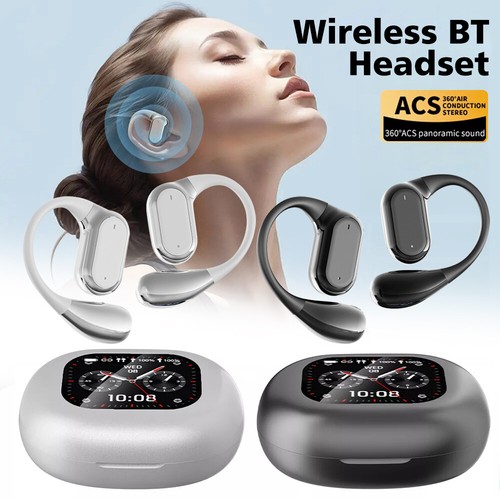 Bluetooth 5.4 Ear-hook HiFi Earphones Over The Ear Earbuds True Wireless Open