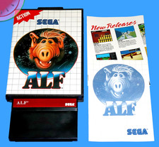TESTED Sega MASTER SYSTEM Game ALF Complete in Case CIB with Manual Poster RARE!