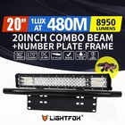 Lightfox LED Light Bar 7" 12" 20" 23" 26" 28" Flood Spot Combo 50" Curved 12V
