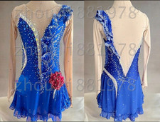 New Ice Figure Skating Dress Figure Skating Dress For Competition blue