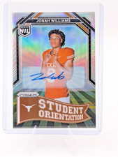 2025 Panini Texas NIL Jonah Williams Silver Prizm NIL Rookie Auto #SO-3