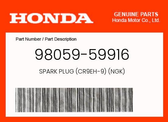 Honda Genuine Spark Plug Cr9Eh-9 Ngk - 98059-59916