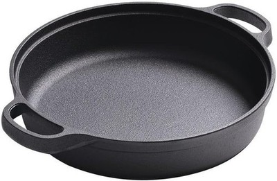 9in Cast Iron Skillet Dual Handle Frying Pan Oven Safe Camping Grill