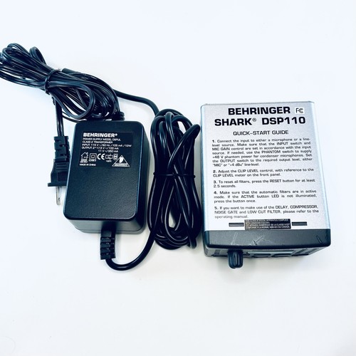 Behringer Shark DSP110 Digital Multi-Function Signal Processor w/ Power Cable