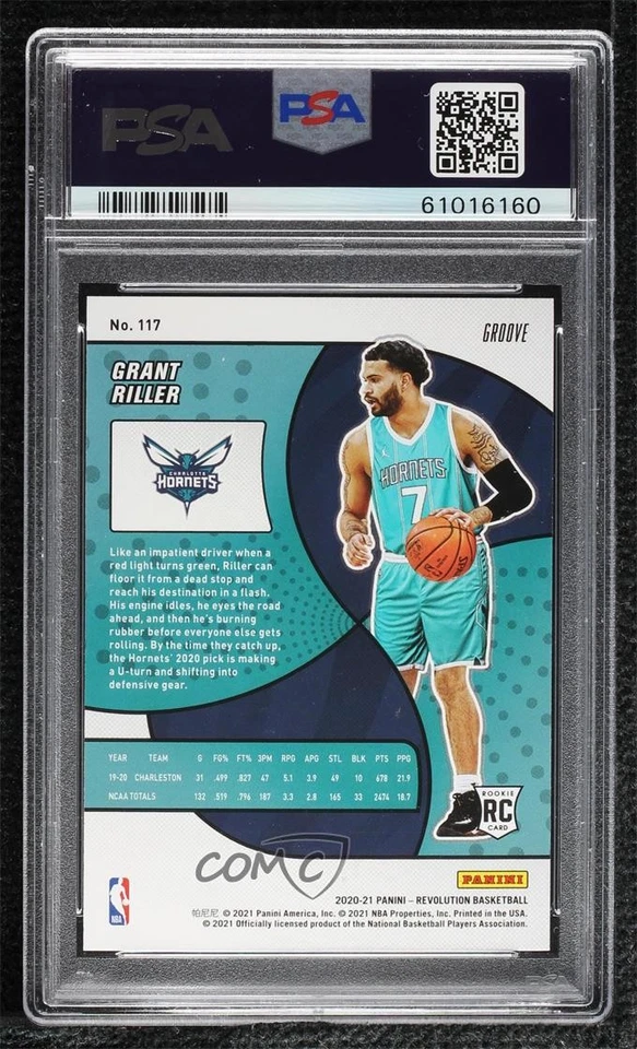 2020 Panini Revolution Rookies Groove Grant Riller #117 PSA 10 GEM MT Rookie RC - Image 2 of 2