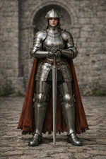 Medieval Knight Girl Full Body Armor Handmade Wearable LARP Cosplay Costume
