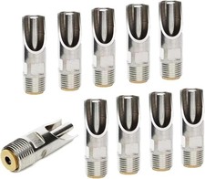 Pack of 10 Stainless Steel NPT 1/2" Automatic Pig Nipple Drinker for Silver