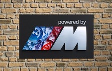 BMW Powered M Flag 2x3,3x5 FT Logo Car Banner for Garage Man Cave Wall Banner
