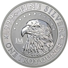1 oz JM Bullion Eagle Silver Round (Reverse Proof-Like, New) 83.97 per troy oz
