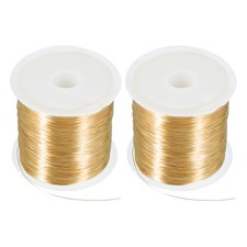 164Ft 28 Gauge Jewelry Wire, Jewelry Beading Wire 50M/0.3mm Light Gold Pack of 2