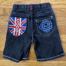 Embroidered COOGI Boys Australian Skater Denim Jean Shorts 3T Y2K 90 s Flag