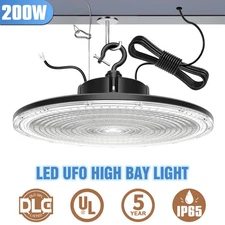 LED High Bay Light Fixture 200Watt Dimmable for Factory Warehouse Workshop Light