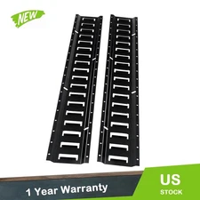 New Black 2 Pack E Track Bar Rails – Powder Tie Down Rail Kit 3' Secure Cargo