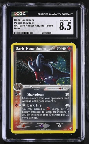 Dark Houndoom graded CGC 8.5 for sale on eBay