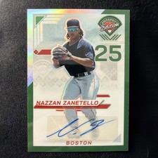 2025 Panini Prospect Edition Nazzan Zanetello Green prizm Rookie Auto Card SP