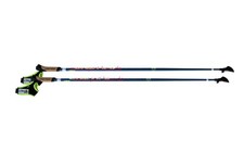 ONE WAY Nordic Walking Stöcke mit Magnet Clip Schlaufe, 80% Carbon, Stock 105cm