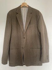 John Lewis Linen Cotton Blazer Men's 40L Brown Sporting Jacket