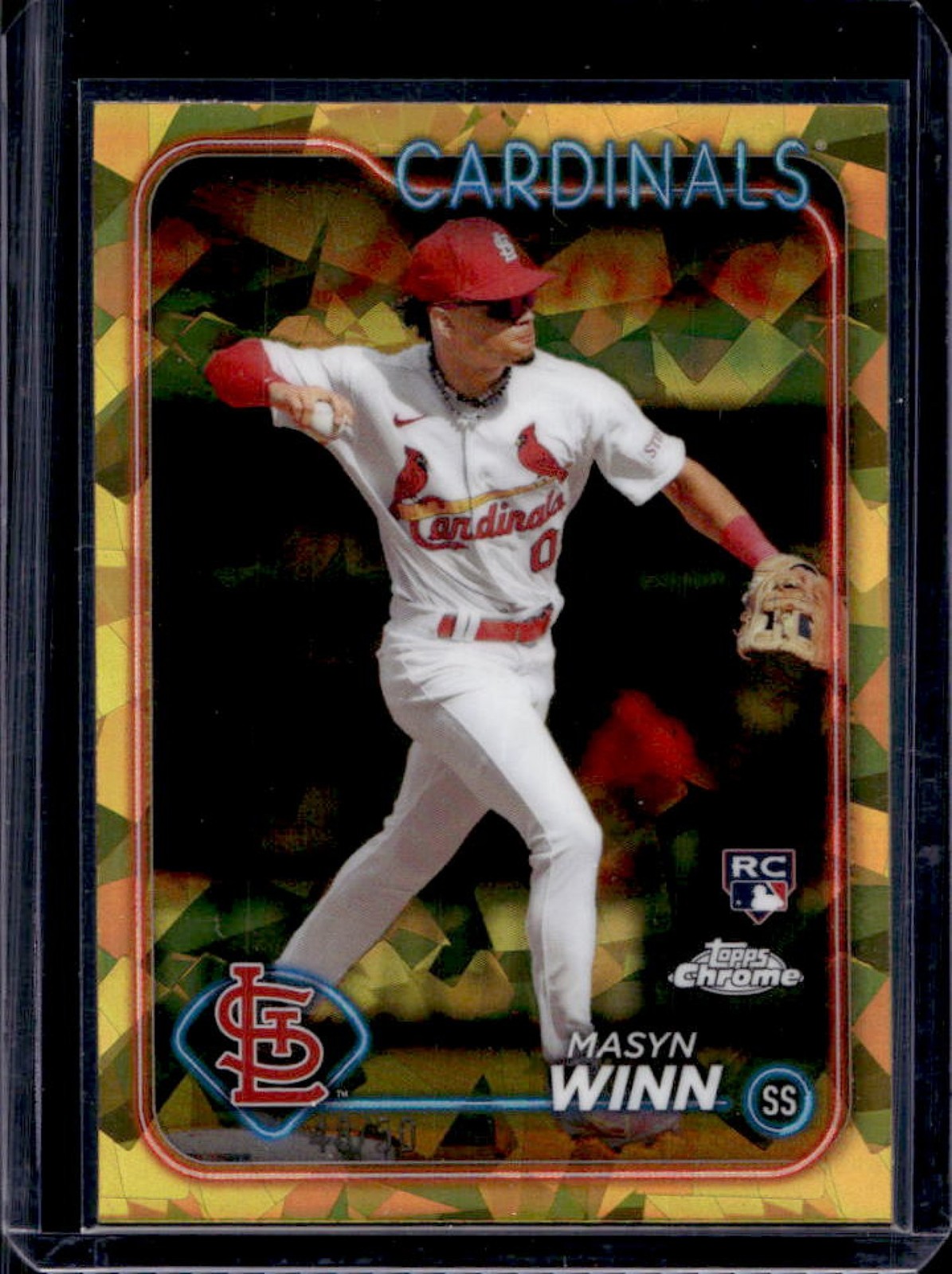 2024 Topps Chrome Sapphire Masyn Winn RC Gold Refractor Rookie #48/50 Cardinals