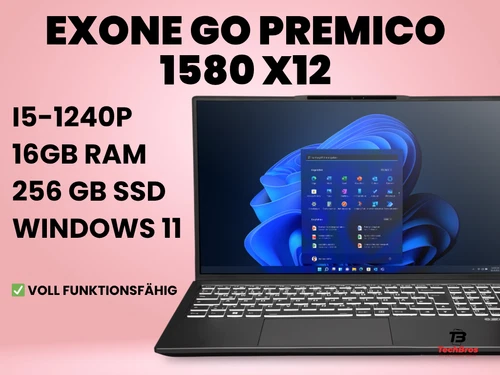 ⭐️exone go Premico 1580 X12 i5-1240P | 16GB | 256GB SSD | Win11 ⭐