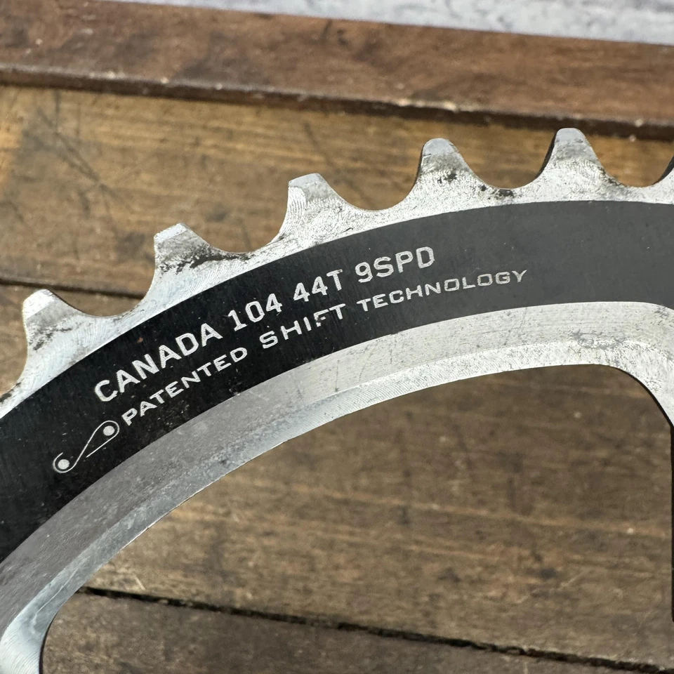 Race Face Chainring 44T 104 BCD 4-Bolt 9-Speed Black Ramped Shift Tech Canada - Image 2 of 4