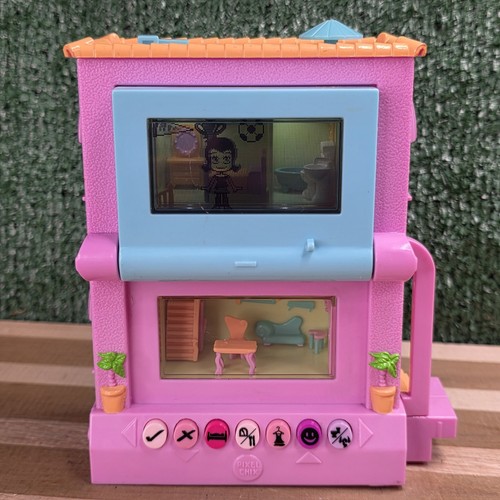WORKS - 2006 MATTEL Pixel Chix 2 STORY HOUSE Swimming Pool Pink Blue Interactive
