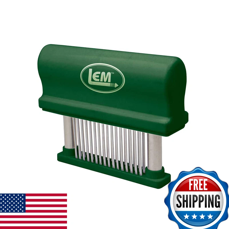Lem Products Hand Held Tenderizer 48 Blades Stainless Steel And Plastic Green
