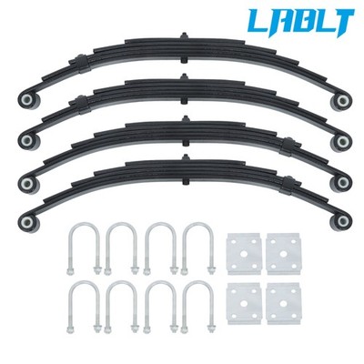 6000 lbs Tandem Trailer Axle Suspension 3000 lbs 5 Leaf Spring+Ubolt+Hanger Kit