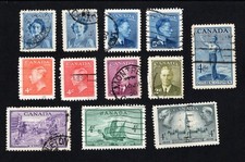 Canada 1947-49 set of stamps SG# 409-418 used CV=4.2$