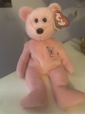 Mum Ty Beanie Baby Mothers Day Pink Teddy Bear MWMT Birthday May 13 2001