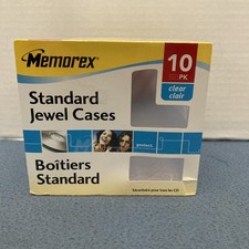 NIB Memorex Clear 10mm Standard Jewel Cases for CD/DVD/Blu-Ray - Read