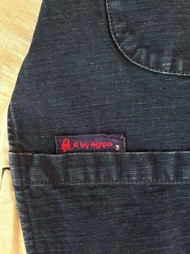 45R 45rpm R-by45rpm Indigo Coverall Jacket  Denim Work Coat Size L Vintage Japan image 5