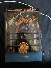 NJPW Super 8 Figure Will Ospreay Autographed Figure Jsa Authenticated