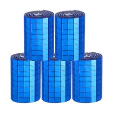 2400 Pcs 5 x 5 mm Square Glass Self-Adhesive Mirror Mosaic Tiles, Blue