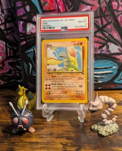 Pokemon WOTC 2001 🪨 Southern Islands Onix 3/18 🏝️ PSA 8 NM-MT ✨