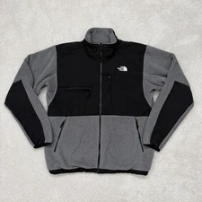 The North Face Jacket Men's Large Gray Fleece Full Zip Denali Pockets