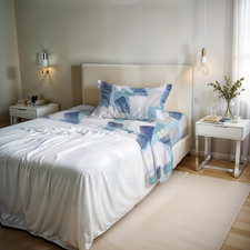 Set Lenzuola Letto Singolo Cotone River, Lavorato in Italia - Completo Letto, Le