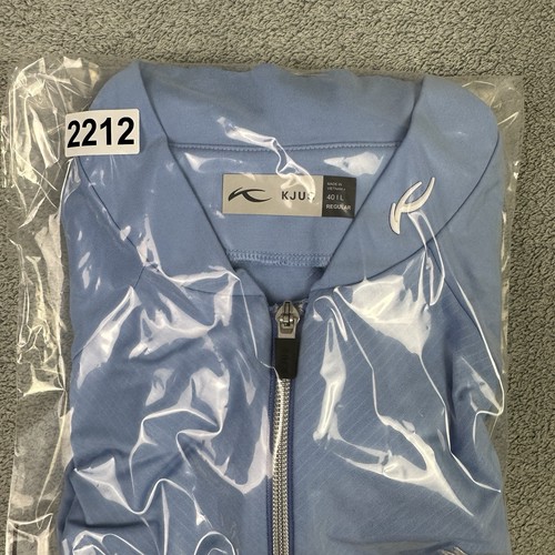 Chaqueta cortavientos Kjus para mujer grande 40 azul Nina capa media logotipo de campo de golf - Imagen 10 de 10