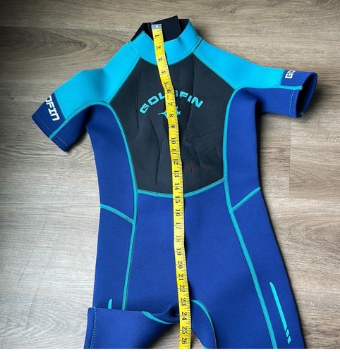 Gold Fin 2piece Young girls Swim Wetsuit - Blue/green SIZE 12 Blue/Pink SIZE 14 - Picture 7 of 15
