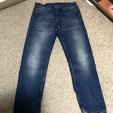 Levi's Strauss 511 Men's W28L30 Regular Fit Light Washed Denim Jeans Distressed