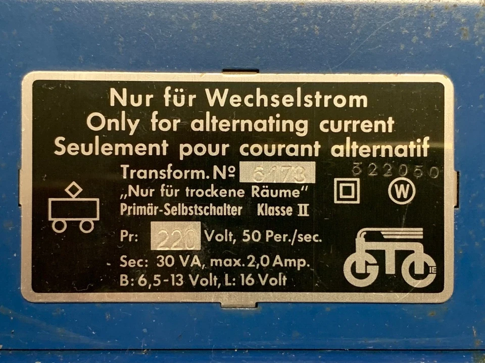 Märklin Super 6173 Transformator Trafo mit Fahrregler, 30 VA, Schnäppchen !!! - Bild 2 von 2