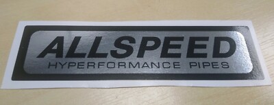 GROSSE GRÖSSE - Allspeed Auspuff Aufkleber - Brandneu GROSSE Silberfolie Auspuff Aufkleber