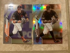 2020 Topps Chrome Mauricio Dubon RC Base + Sepia Refractor San Francisco Giants