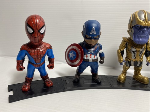 4" Marvel Comic Avengers Thanos Iron Man Spiderman hulk Capt america figure 6Pcs - Picture 2 of 11