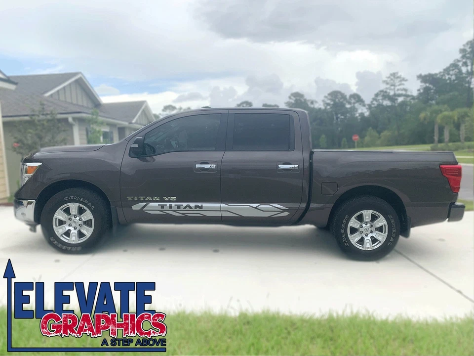 Fits Nissan Titan Decals Side Rocker Break Vinyl Stripes 3m Graphics 2010-2024 - Imagem 2 de 4