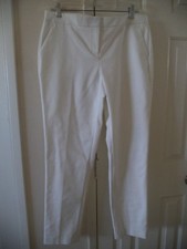 Classic! Vince Camuto Off White Plain Front Slacks Work Casual Dress Pants M 8