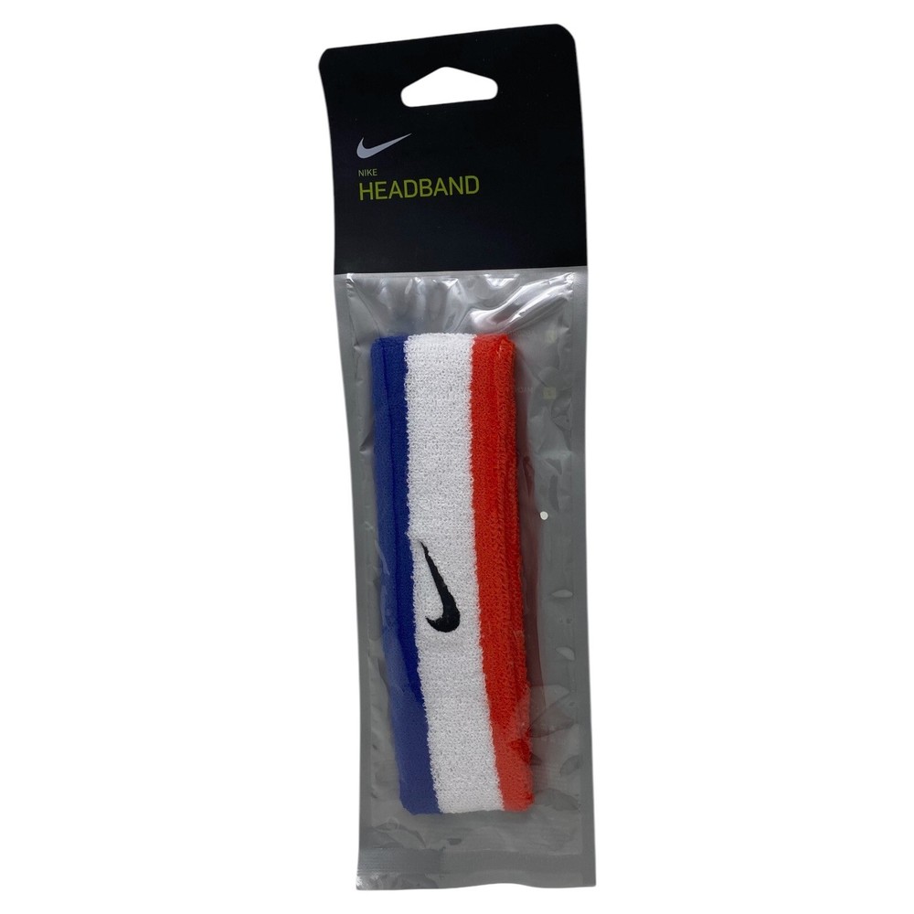 Nike Swoosh Red White Blue Striped Unisex Headband for Men Women