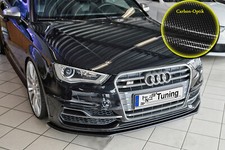 Spoilerschwert Frontspoiler Lippe ABS Audi A3 S3 8V S-Line mit ABE Carbon Optik