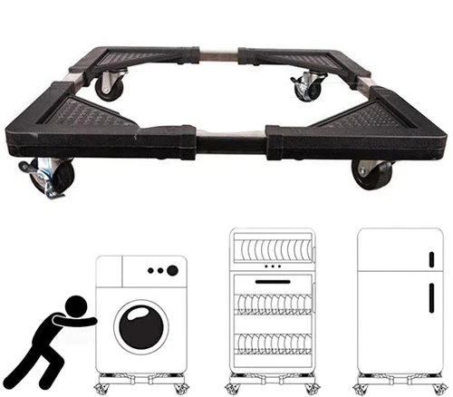 BASE SUPPORTO MOBILE CON RUOTE PER FRIGORIFERO LAVATRICE ELETTRODOMESTICI 60X70 - Foto 3 di 6