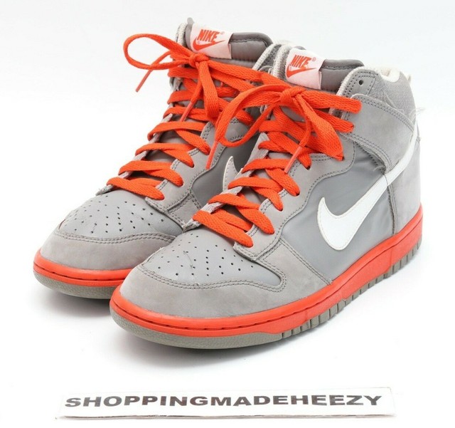 gray and orange nike dunks